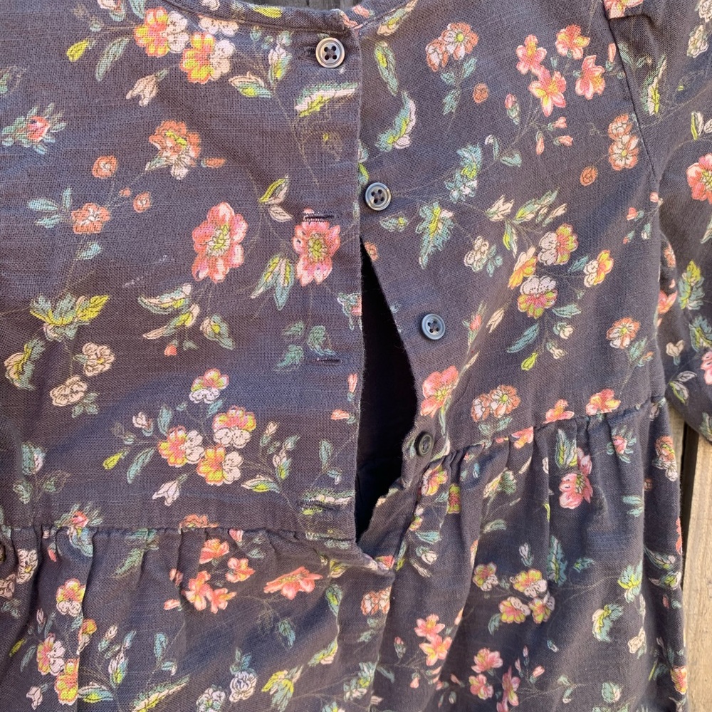 Gray Floral Dress - Picture 4 of 5